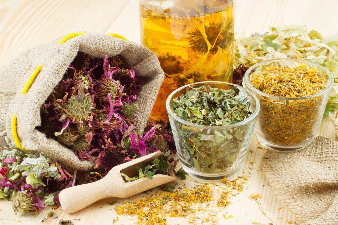 Medicinal herbs for folk therapy of psoriasis on the elbows